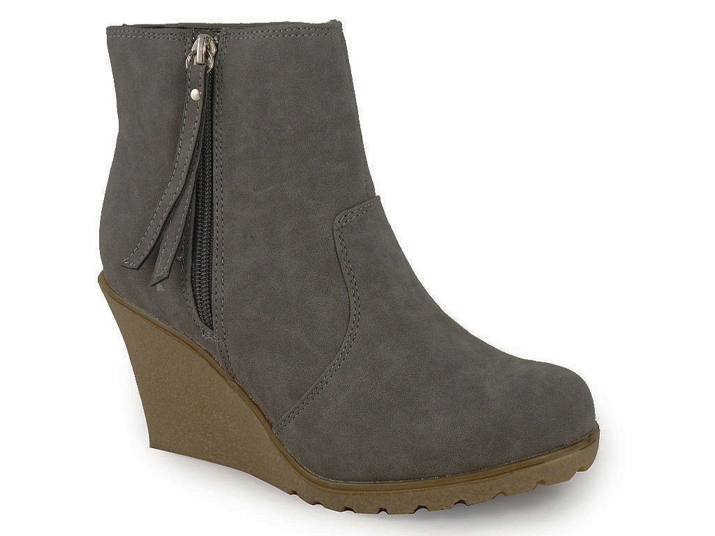 womens wedge boots suede